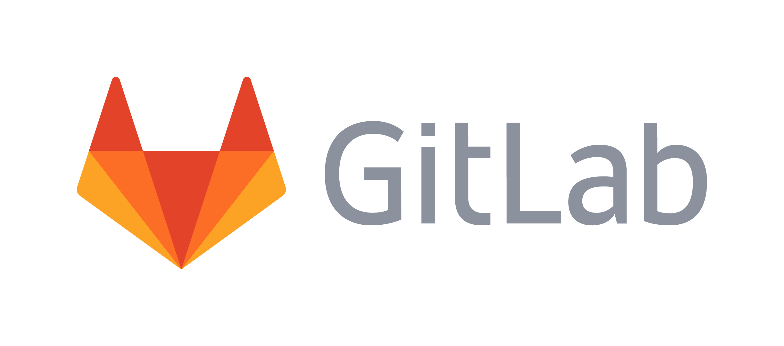 

Brand logo: triangular electric-blue font & symbol for "Git